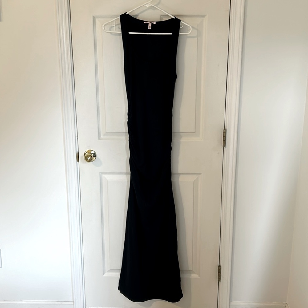 Victoria’s Secret black ruched maxi dress, size Small.